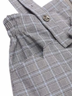 Gray 1950s Plaids Suspender Pants -Women's Fashion Sales SCV010980 5 compressed