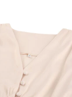 1940s Solid Silk Buttoned Tea Dress 14 1940s Solid Silk Buttoned Tea Dress -Women's Fashion Sales SCV012767 4