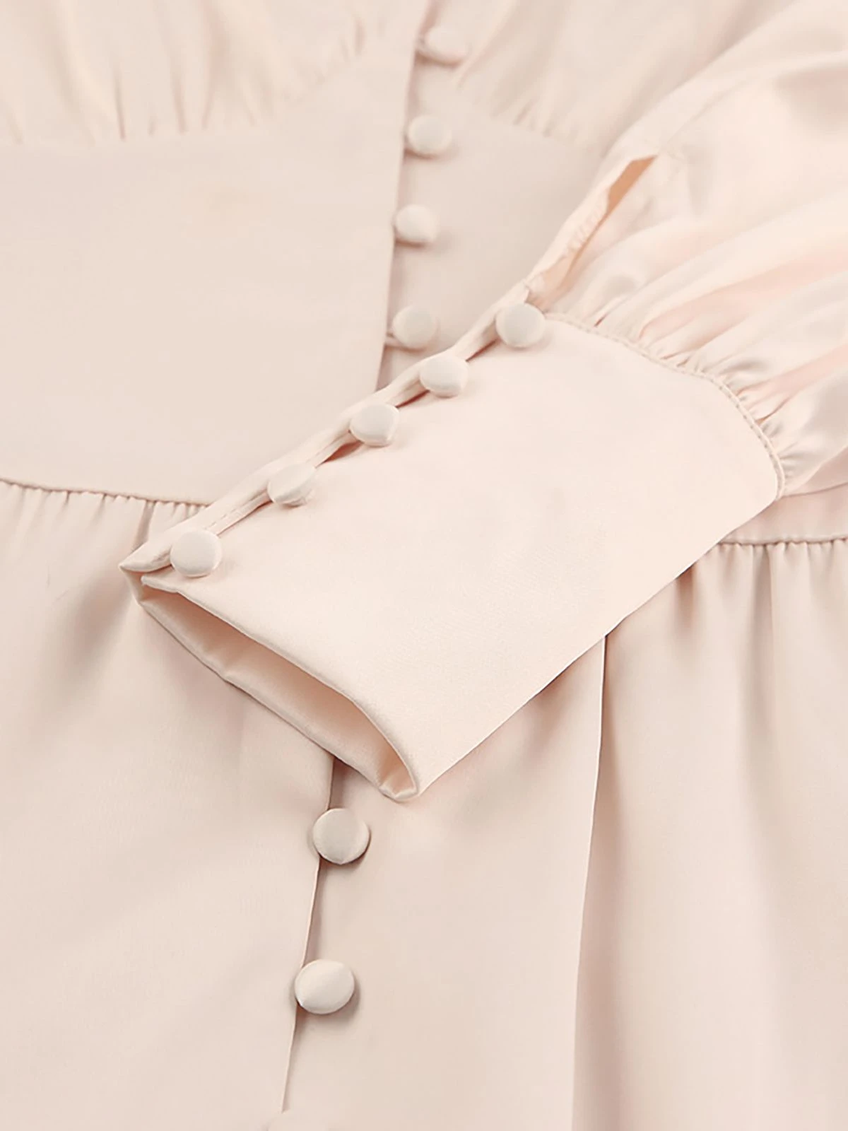 1940s Solid Silk Buttoned Tea Dress 8 1940s Solid Silk Buttoned Tea Dress - Image 6