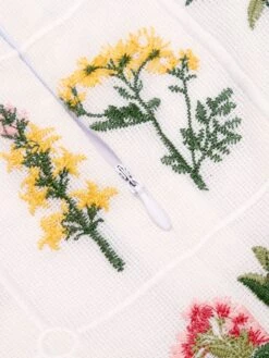 Blue 1950s Embroidery Pockets Swing Dress -Women's Fashion Sales SCV016183 6