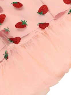 Pink 1950s Lace Strawberry Swing Dress -Women's Fashion Sales SCV016214 7