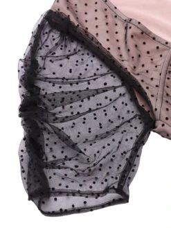 Pink 1960s Polka Dot Mesh Pencil Dress -Women's Fashion Sales SCV016485 6