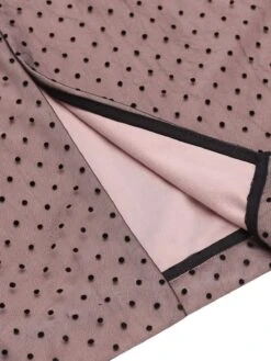 Pink 1960s Polka Dot Mesh Pencil Dress -Women's Fashion Sales SCV016485 9