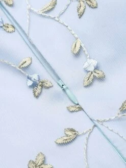 Blue 1950s Floral Embroidery Lace Dress -Women's Fashion Sales SCV016947 8