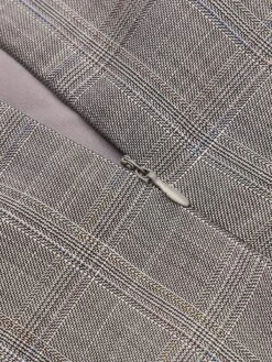 Gray 1960s Plaid Belt Pencil Skirt -Women's Fashion Sales SCV019064 6