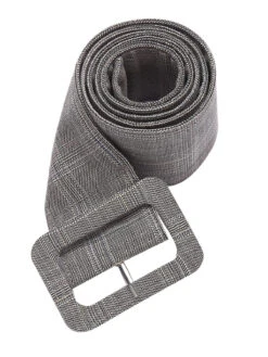 Gray 1960s Plaid Belt Pencil Skirt -Women's Fashion Sales SCV019064 8