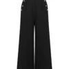 Black 1930s Solid Suspender Pants -Women's Fashion Sales SCV020360 12