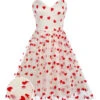 Heart 1950s Mesh Sling Dress -Women's Fashion Sales SCV020641 W 1
