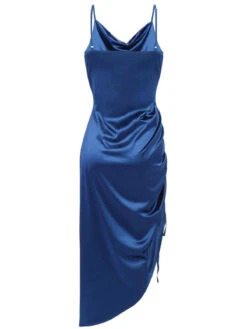 1960s Drawstring Spaghetti Strap Pencil Dress -Women's Fashion Sales SCV020944 BL2