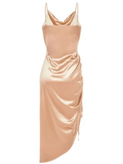 1960s Drawstring Spaghetti Strap Pencil Dress -Women's Fashion Sales SCV020944 KH2