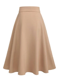 Khaki 1950s Big Pockets Button Skirt -Women's Fashion Sales SCV021067 2 c4ce9de5 16a5 4ec0 bc40 f1ad02291e4d