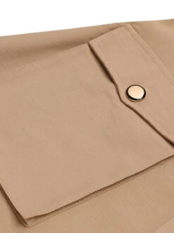 Khaki 1950s Big Pockets Button Skirt -Women's Fashion Sales SCV021067 4 8605c1df 934c 4987 a98c ec116b958807