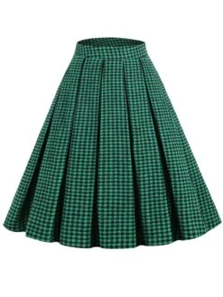 Black Retro Plaid Swing Panel Skirt -Women's Fashion Sales SCV021350 G 1 991ec629 fed0 4c3c 809d f29cdb56017c