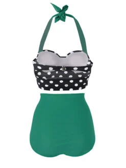1950s Polka Dot Halter Pleated Bikini -Women's Fashion Sales SCX000108 DC 3