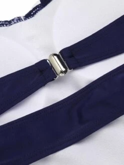 Navy Blue 1930s Halter One-piece Swimsuit -Women's Fashion Sales SCX001168 NB 6