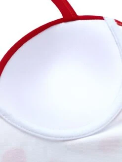 Red 1950s Polka Dot Pleated Swimsuit -Women's Fashion Sales SCX001270 6