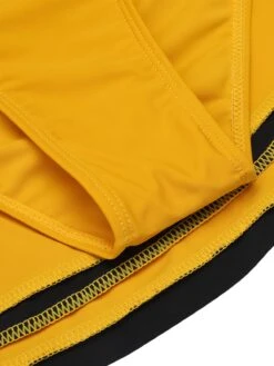 Yellow 1940s Contrast Halter Patchwork Swimsuit -Women's Fashion Sales SCX001364 6