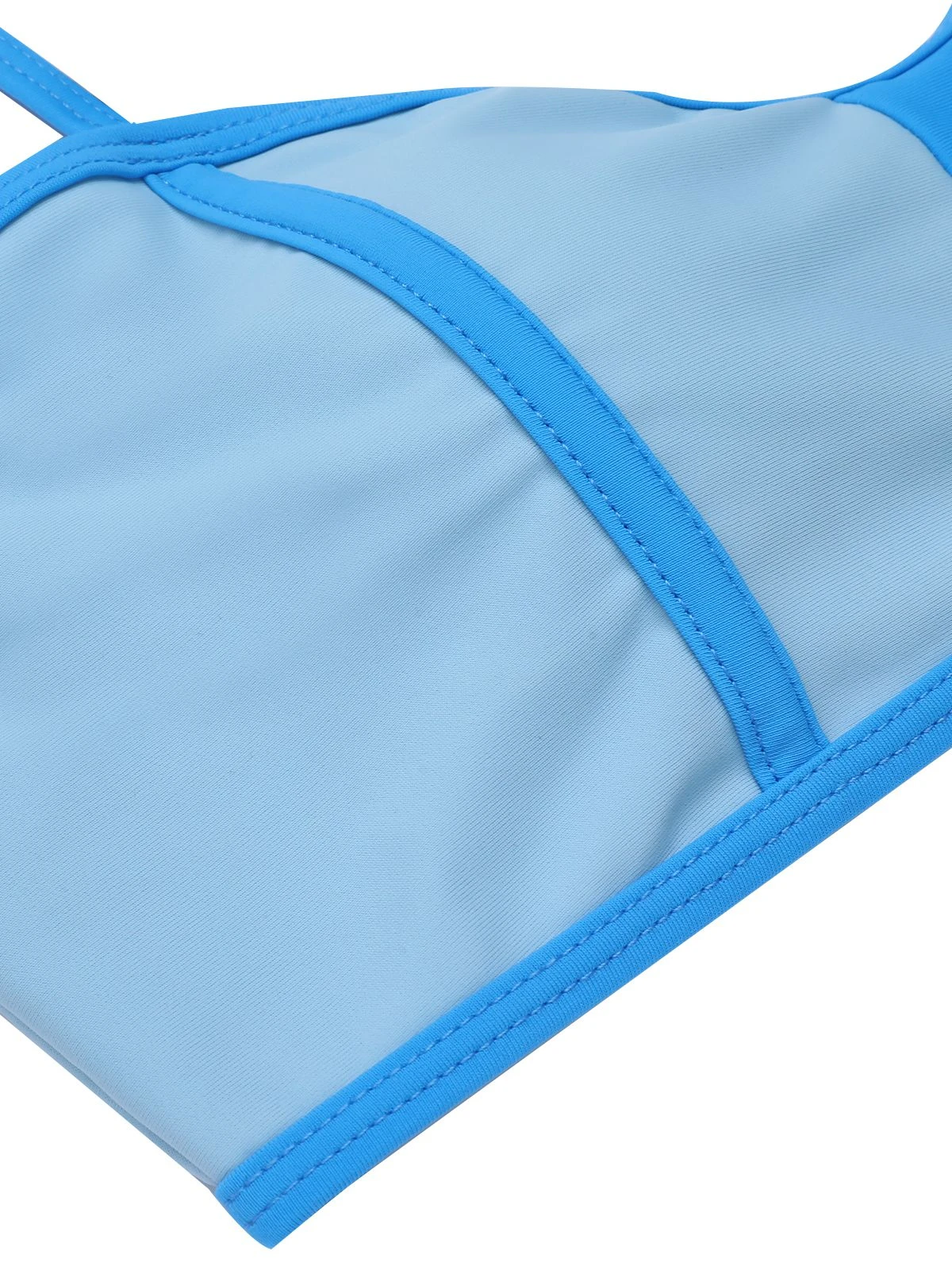 Blue 1950s Button Patchwork Swimsuit 9 Blue 1950s Button Patchwork Swimsuit - Image 7