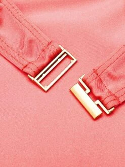 Pink 1940s Bow Strap One-piece Swimsuit -Women's Fashion Sales SCX001409 4