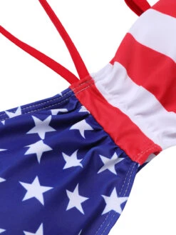 1940s Flag Independence Day Patchwork Swimsuit -Women's Fashion Sales SCX001592 5