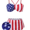 1940s Flag Independence Day Patchwork Swimsuit