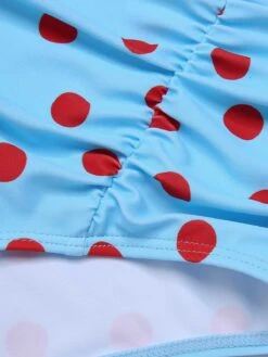 1940s Halter Contrast Polka Dots One-Piece Swimsuit -Women's Fashion Sales SCXL000013 5 compressed
