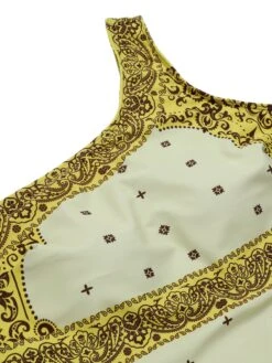 [Plus Size] 2PCS Yellow 1960s One-shoulder Swimsuit & Cover Up -Women's Fashion Sales SCXL000037 4