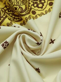 [Plus Size] 2PCS Yellow 1960s One-shoulder Swimsuit & Cover Up -Women's Fashion Sales SCXL000037 5