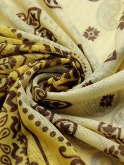 [Plus Size] 2PCS Yellow 1960s One-shoulder Swimsuit & Cover Up -Women's Fashion Sales SCXL000037 6 01d439a9 4b95 490a b7cf b6775e97a9a0