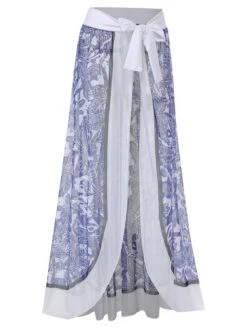 [Plus Size] 1960s Blue-and-white Porcelain Swimsuit & Cover-up -Women's Fashion Sales SCXL000038 2 be7ee61b bc6f 4233 ae9a a543e28af027