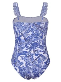 [Plus Size] 1960s Blue-and-white Porcelain Swimsuit & Cover-up -Women's Fashion Sales SCXL000038 3 956d9e38 5dff 4306 8cc7 6b355da664a9