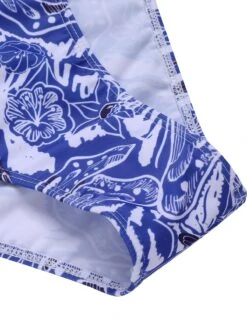 [Plus Size] 1960s Blue-and-white Porcelain Swimsuit & Cover-up -Women's Fashion Sales SCXL000038 6