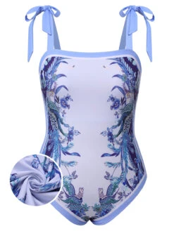 [Plus Size] 2PCS Multicolor 1960s Shoulder Straps Plant Swimsuit & Cover Up -Women's Fashion Sales SCXL000039 MC 01 1 9f8ec45f 5285 4cef 9316 c9e943923b7c