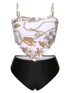 [Plus Size] 1950s Spaghetti Strap Print Swimsuit -Women's Fashion Sales SCXL000052 3 1 compressed