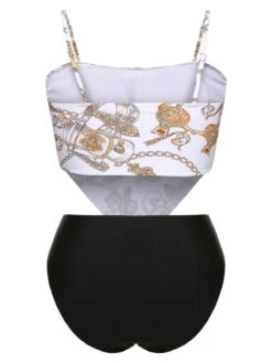 [Plus Size] 1950s Spaghetti Strap Print Swimsuit -Women's Fashion Sales SCXL000052 3 3 compressed