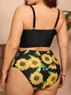 [Plus Size] 1950s Spaghetti Strap Floral Swimsuit -Women's Fashion Sales SCXL000053 PAT2 2 compressed