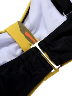 [Plus Size] Yellow 1930s Contrast Floral Strap Swimsuit -Women's Fashion Sales SCXL000071 Y 01 6