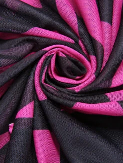 3PCS Rose Red 1960s Geometric Bikini Set & Cover-Up -Women's Fashion Sales SCXL000090 RR 1 6