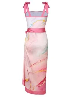 2PCS 1950s Pink Print Swimsuit & Cover-Up -Women's Fashion Sales SCXL000096 P 1 3 compressed