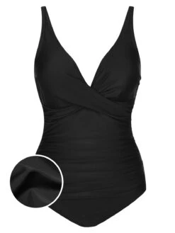 1950s Classic Solid One-Piece Swimsuit -Women's Fashion Sales SCXL000112 01