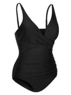 1950s Classic Solid One-Piece Swimsuit -Women's Fashion Sales SCXL000112 2