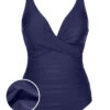 1950s Classic Solid One-Piece Swimsuit -Women's Fashion Sales SCXL000112 BL 01