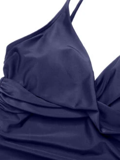 1950s Classic Solid One-Piece Swimsuit -Women's Fashion Sales SCXL000112 BL 4