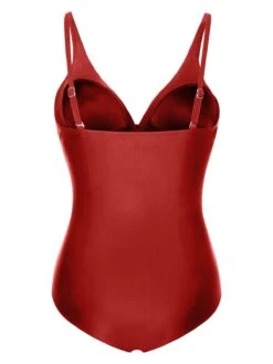 1950s Classic Solid One-Piece Swimsuit -Women's Fashion Sales SCXL000112 R 3