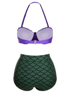 1950s Halter Mermaid Scales Swimsuit -Women's Fashion Sales SCXL000162 3 compressed