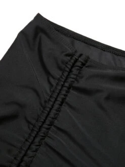 [Plus Size] Black & White 1960s Geometric Lace-Up Swimsuit -Women's Fashion Sales SCXL000181 B 01 9