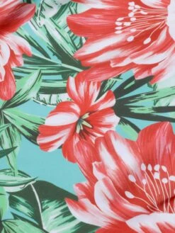 [Plus Size] 1940s Strap Flowers One-Piece Swimsuit -Women's Fashion Sales SCXL000186 17