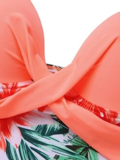 [Plus Size] 1940s Strap Flowers One-Piece Swimsuit -Women's Fashion Sales SCXL000186 4