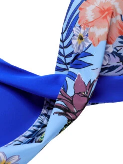 [Plus Size] 1940S Tropical Plant Patchwork Lace-Up Swimsuit -Women's Fashion Sales SCXL000187 16