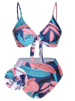 [Plus Size] 1940s Spaghetti Strap Print Swimsuit & Cover-Up -Women's Fashion Sales SCXL000191 2 01 compressed